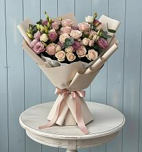 Букет цветов из:  Розы и Лизиантусы в Бунятино