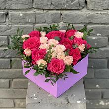 Цветочная композиция из Розы в коробке в Бунятино