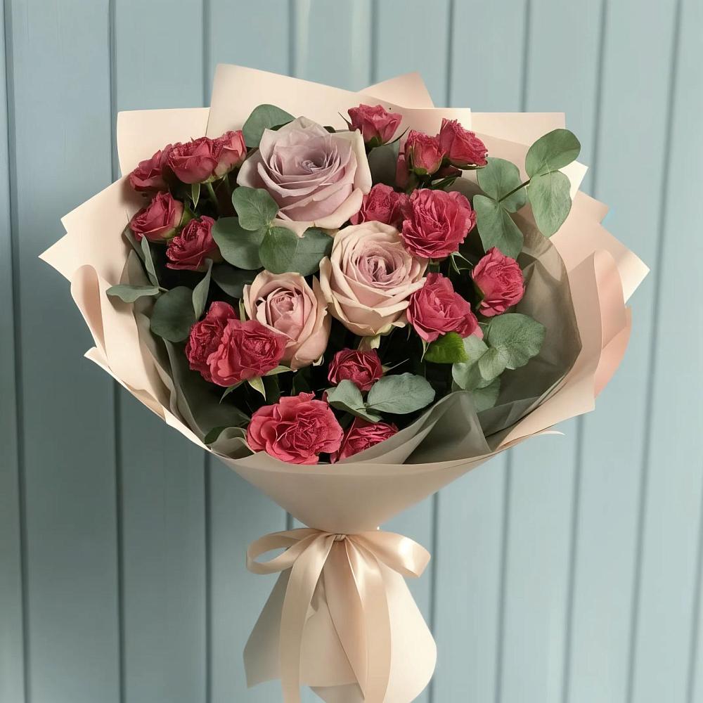 Букет цветов из: Гвоздики и Розы в Бунятино