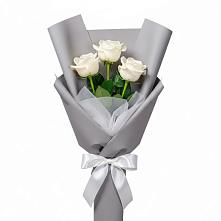 Букет 3 белые розы #REPLACE_PRED# Бунятино
