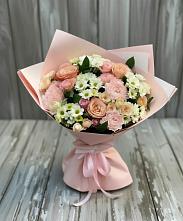 Букет цветов из:  Гвоздики, Розы и Хризантемы в Бунятино