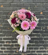 Букет цветов из:  Герберы и Хризантемы #REPLACE_PRED# Бунятино