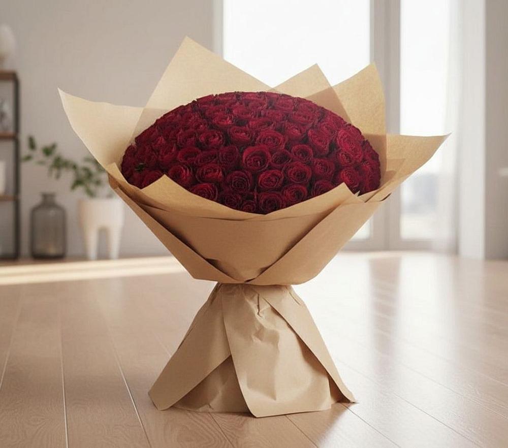 Букет 101 Красная роза в Бунятино