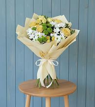 Букет цветов из:  Хризантемы и Розы в Бунятино