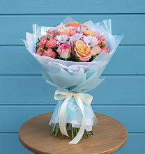 Букет цветов из:  Хризантемы и Розы в Бунятино