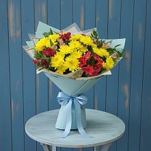 Букет цветов из:  Альстромерии и Хризантемы в Бунятино