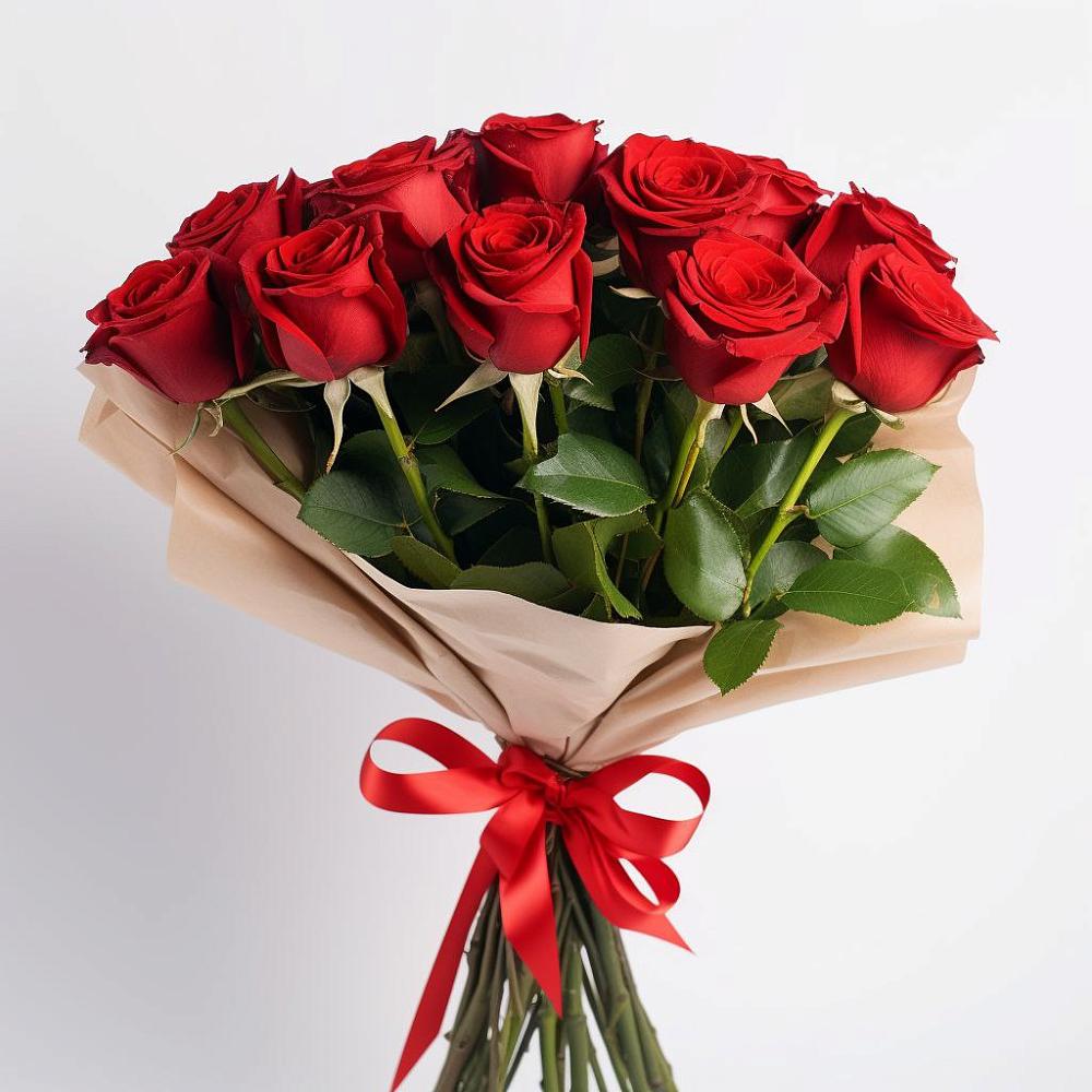 Букет 11 Красных роз Эдлесс Лав в Бунятино
