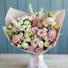 Букет цветов из:  Альстромерии и Розы в Бунятино